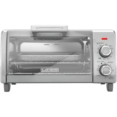 BLACK+DECKER 4-Slice Crisp 'N Bake Air Fry Toaster Oven, TO1787SS, 5 Cooking Functions, Stainless Steel